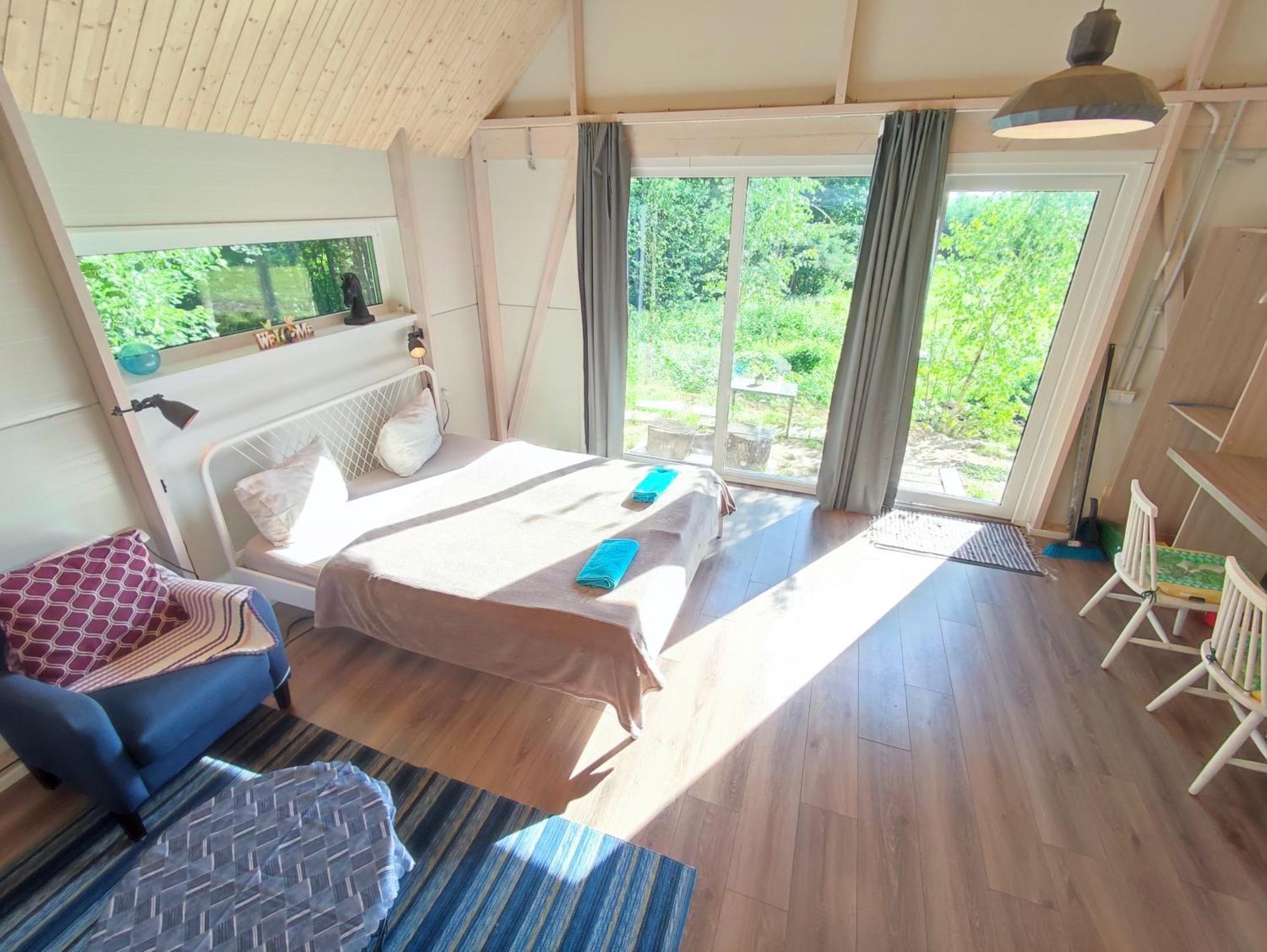 Modern Sauna Cabin In Horse Ranch Liyeplauke Extérieur photo